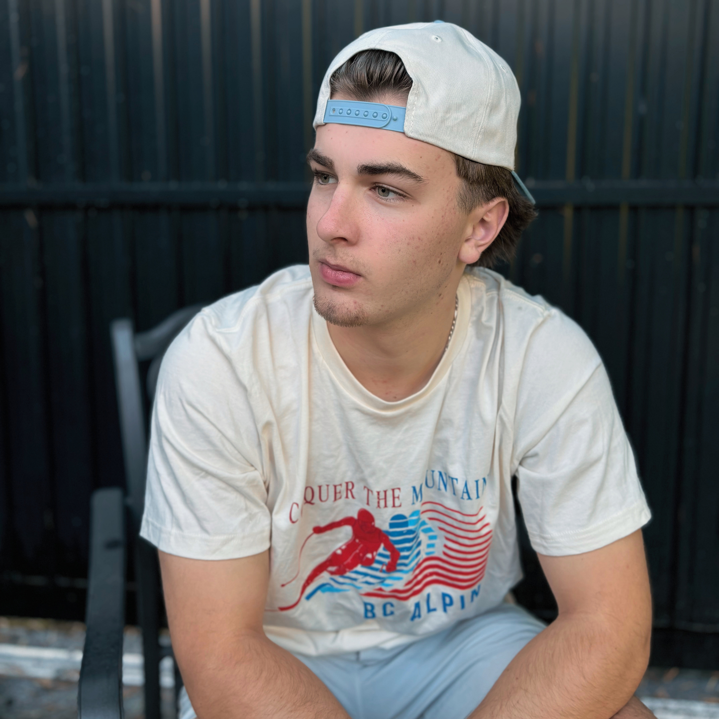 Two-Tone Unstructured Snapback (Natural/Blue Mist)